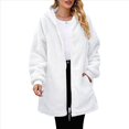 thumbnail image 1 of Sudadera con Capucha Larga y Holgada de Felpa con Cremallera para Mujer, Otoño e Invierno M, 1 of 7