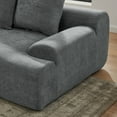 thumbnail image 5 of 110" Modular Sectional Sofa, Boneless L-Shape Cloud Couch with 30" Deep Seat, Modern Upholstered Velvet Compressed Sofa with Chaise for Living Room, Grey, 5 of 7