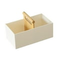 thumbnail image 3 of TISHITA Countertop Organizer,Desktop Storage Box,,Bathroom Kitchen Counter Organizer with Wooden Handle for Entryways Desktop White, 3 of 8