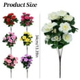 thumbnail image 3 of Artificial Flowers for christmas Artificial Plastic Azalea Bouquet Branch Sized Handheld Flower Arrangement for Wedding and Decor, 3 of 8
