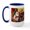 White/Navy Inside, variant on CafePress - Santa's Two Pugs (P1) Large Mug - 15 oz Ceramic Large White Novelty Mug