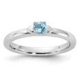 thumbnail image 5 of Auriga Fine Jewelry 925 Sterling Silver Blue Topaz Ring for Women Size 9, 5 of 6