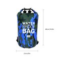 thumbnail image 3 of Advancent Bolsa de natación impermeable de 15/20L/30L, de saco seco, colores de camuflaje, pesca, canotaje, kayak, almacenamiento, bolsa de Deportes acuáticos Camuflaje Azul 23 x 63 cm Advancent OD1303-11B, 3 of 6