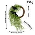 thumbnail image 3 of Halloween Crow Wreath with Artificial Greenery, Door Decoration for Home Indoor Outdoor Party,Halloween Christmas Decorations,13.78 inch, 3 of 9