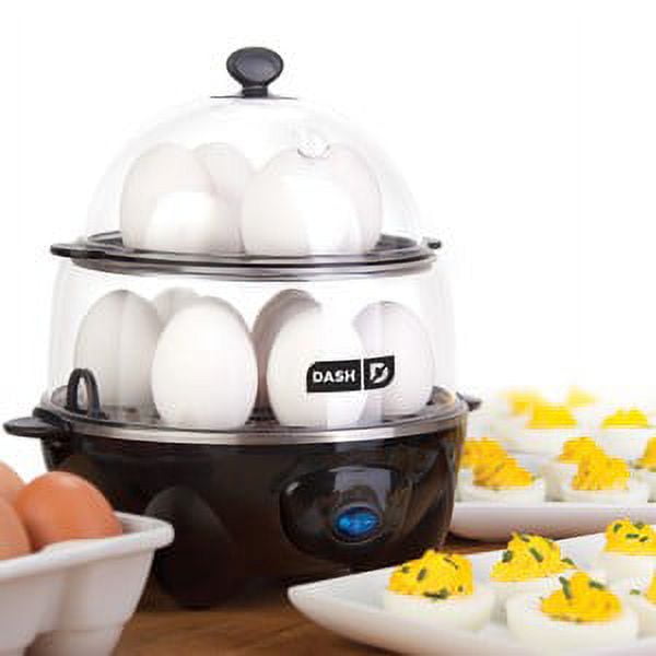 Dash Deluxe Egg Cooker for Hard Boiled, Poached, Scrambled Eggs, Omelets,  Steamed Vegetables, Dumplings & More, 12 Capacity, with Auto Shut Off  Feature - Black - New 