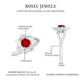 thumbnail image 5 of Rosec Jewels Lab Grown Ruby Flower Engagement Ring with Diamond - Bypass Ring for Women - AAAA Quality - with Jewelry Box, 925 Sterling Silver, US 13.00, 5 of 8