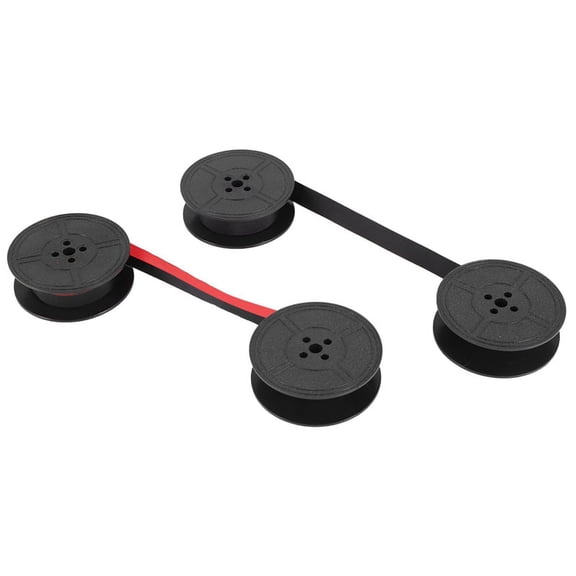 2Pack Typewriter Ribbon Twin Spool Typewriter Ribbon Ink Twin Spool Ink Replacement Part for Most Typewriter(Red,Black),1 * Black Typewriter ribbons 1 * Black and Red Typewriter ribbons,black&red