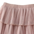 thumbnail image 4 of Women Mid Length Skirt Dance Party A Line High Waisted Tiered Skirt Holiday Party Half Skirts Hot Skirt for Women Women Skirts Long Double Split Skirt Girls Skirts Chiffon Skirt plus Size Skirts for, 4 of 5