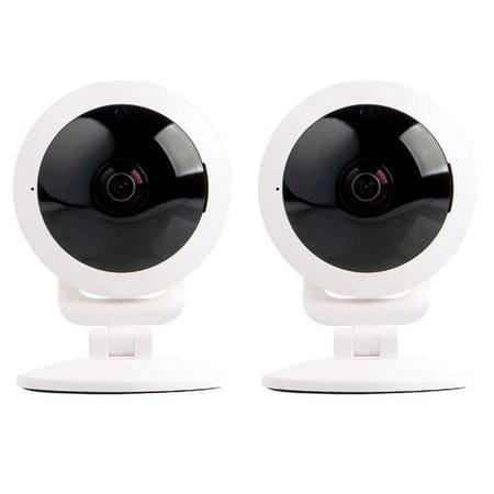 UPC: 0192223100022 | 2 Pack IPC-117 1080p Full HD Wi-Fi Smart IP Camera with 360 Degree View Angle Lens  White