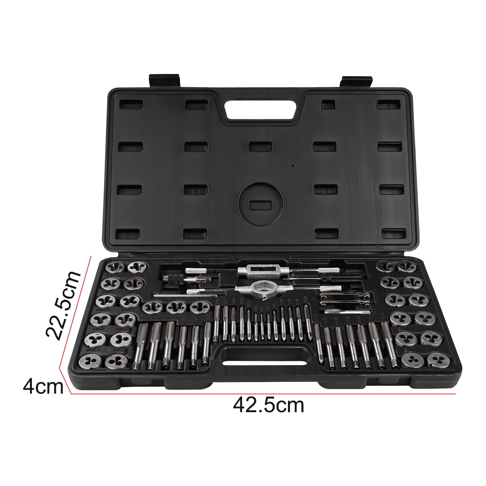 Victool 60pcs Tap and Die Set Metric or SAE Standard Taps and Dies Set Internal External Threading Tool