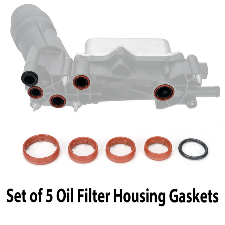 3mirrors Engine Oil Filter Housing O-Ring Gasket Kits Compatible with  2014-2021 Chrysler Dodge Jeep Ram 3.6L 68191356AA