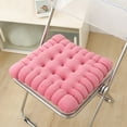 thumbnail image 4 of TUTUnaumb Square Biscuit Shaped Seat Cushion Soft Comfy Chair Pad Tatami Floor Cushion for Yoga Living Room Balcony Office Decorative Cookie Tatami Back Cushion Car Seat Pad 16x16in-Pink, 4 of 8