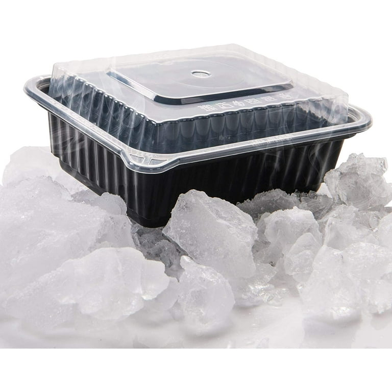 Wholesale Food Container with Divider- 32oz WHITE WITH GRAY