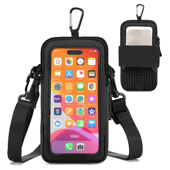 GASTROPOD Phone Holder for Running, Walking, and Workout - Adjustable Arm Band Armband for and Cell Phones - Clear Crossbody Phone Pouch Purse with Strap for Women Men Phone Holder for Running
