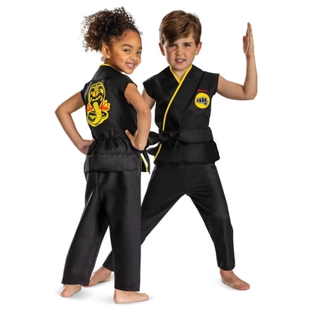 Disguise Toddler Boys' Cobra Kai Karate Gi Classic Costume - Size 3T-4T - Black
