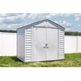 thumbnail image 1 of Arrow Select Steel Storage Shed, 8x6, Flute Grey, 1 of 8