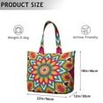 thumbnail image 5 of Traditional Sacred Mandala Zipper Tote Bag - Lightweight & Spacious Design, Ideal for College Students & Working Professionals, 5 of 5