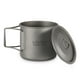 thumbnail image 3 of Kit de taza de titanio Copa de titanio ultraligera portátil para acampar al aire libre Tapa de agua de campo de campo , con manillable 300ml / 350ml / 450ml / 550ml / 650ml / 750ml, 3 of 7