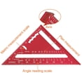 thumbnail image 4 of 7 Inch Carpenter Square, Red Triangle Ruler, High Precision Aluminum Alloy Triangle Ruler,Layout Measuring Tool, 4 of 7
