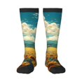 thumbnail image 1 of Balery Field Style Bicycle Young Sunflower Calcetines novedosos Calcetines deportivos Calcetines hasta la rodilla Calcetines de algodón Calcetines originales y geniales, 1 of 6
