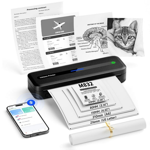 Impresora portátil Itari M832 inalámbrica Bluetooth térmica sin tinta