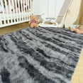 thumbnail image 3 of Wondo 5x8 Feet Area Rugs for Living Room Bedroom, Black Soft Fluffy Shaggy Bedside Carpet, Machine Washable Indoor Floor Rug for Kids Home Decor Aesthetic, 3 of 8