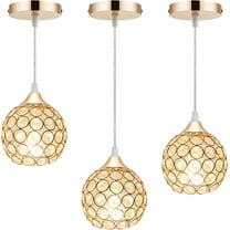 Mini Gold Crystal Light with 3 Colors Corn Lights 32" Pendant Lighting