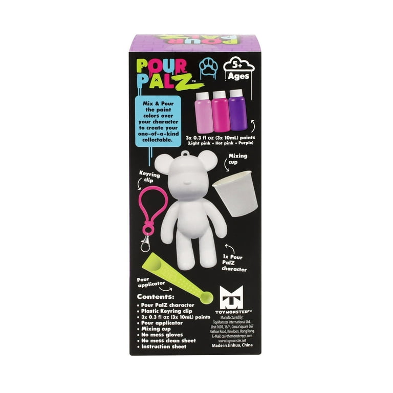 Pour Palz Paint Bear Keyring 3.2