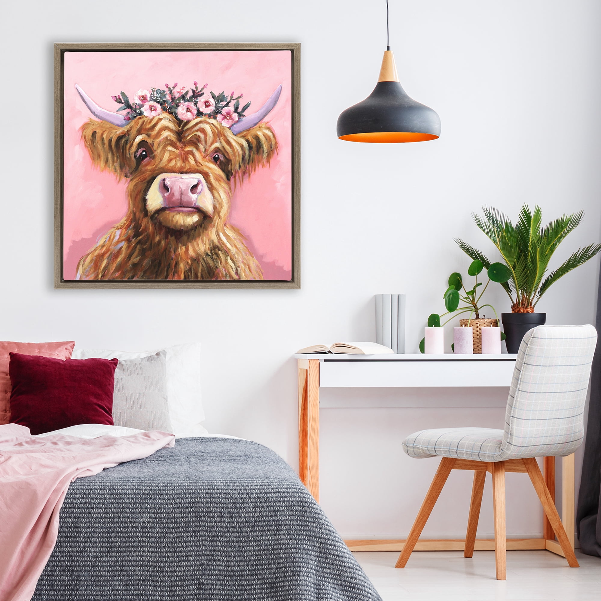 Stupell Industries Grace Of The Glen Brown Framed Floater Canvas Wall Art, design by Lucia Stewart