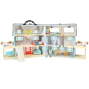 Honey Bee Acres 15 inch Tall Buzzby Farmhouse, 51 Piece Doll Playset, Ages 3 and Up, No Assembly