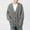 Grey, variant on TIANZEN Mens Cardigan Sweater Button Down Long Sleeve V Neck Knit Sweaters Japanese Streetwear Clothes Mid Length Coats Coat Clipboard Big And Tall Coats for Men