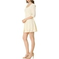 thumbnail image 4 of Allegra K Women's Square Neck Lace Puff Sleeve Dress, 4 of 6
