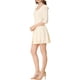thumbnail image 4 of INSPIRE CHIC Vestido de Manga Abullonada de Encaje con Cuello Cuadrado para Mujeres Beige M, 4 of 6