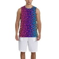 thumbnail image 4 of Gaeub Leopard Neon Rainbow Gradient Men's Mesh Basketball Jersey, Quick-Drying Sleeveless Top S-4XL, Loose Muscle Tank Top -Small, 4 of 9