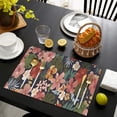 thumbnail image 4 of Pioneer Flower Floral Print Pattern Summer Placemats Table Placemats Set Of 4-Linen Kitchen Washable Placemats Table Mats 12x18 Inch Non-Slip Heat Resistant, 4 of 5