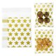 thumbnail image 1 of 100 piezas de bolsas transparentes para golosinas, 4" x 3" bolsas autoadhesivas para galletas con patrón de estrellas para empaquetar caramelos, dorado, 1 of 6