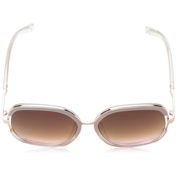 Jessica Simpson Women's J5443 Ndx Non-Polarized Iridium Round Sunglasses, Nude Black, 68 mm