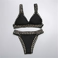 thumbnail image 1 of Sexy Women Bikini Set Reversible Low Waist Handmade Knit, 1 of 3