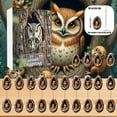 thumbnail image 6 of 2D Christmas Owl Holiday Advent Calendar Set Festive Tree Ornaments Home Decorations Countdown, 6 of 8