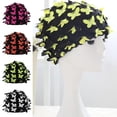 thumbnail image 3 of Gorro de natación mujer shamjiam Negro Amarillo Fucsia Blanco Naranja 22x15cm, 3 of 9