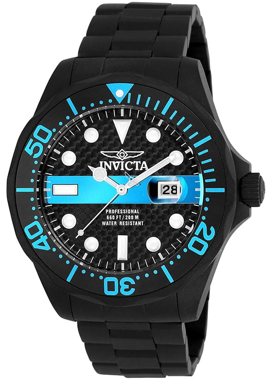 Invicta Men's Pro Diver Quartz 200m Black-Tone Stainless Steel Invicta Men's Pro Diver Quartz 200m Black-Tone Stainless Steel