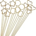 thumbnail image 1 of 30 Piezas Soportes de la Tarjeta del Lugar Floral Alambre de Metal Soporte de la Tarjeta de Flor Clip Foto de Metal para Favor de la Fiesta de la Ducha (Redondo, Estrella, CorazóN), 1 of 5