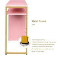 thumbnail image 6 of Ktaxon Salon Manicure Table Nail Desk for Nail Tech with Chipboard Top 2 Drawers Iron Frame, Pink, 6 of 11