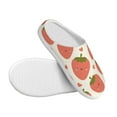 thumbnail image 3 of KLL Hand Drawn Strawberry Pattern Adult Unisex Cozy Slippers,Fuzzy Slip-on Slippers TPR Sole Slippers Comfort Plush Home Footwear for Indoor & Outdoor-8, 3 of 7