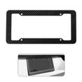 thumbnail image 1 of Black Carbon Fiber License Plate Frame Label Cover Universal Car License Number Plate Holder Bracket Mount Frame Replacement, 1 of 4