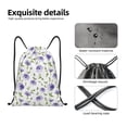 thumbnail image 3 of Yiaed Purple Chicory Print Drawstring Bags Drawstring Backpack Bulk String Back Pack Gym Sport Bag-Medium, 3 of 5