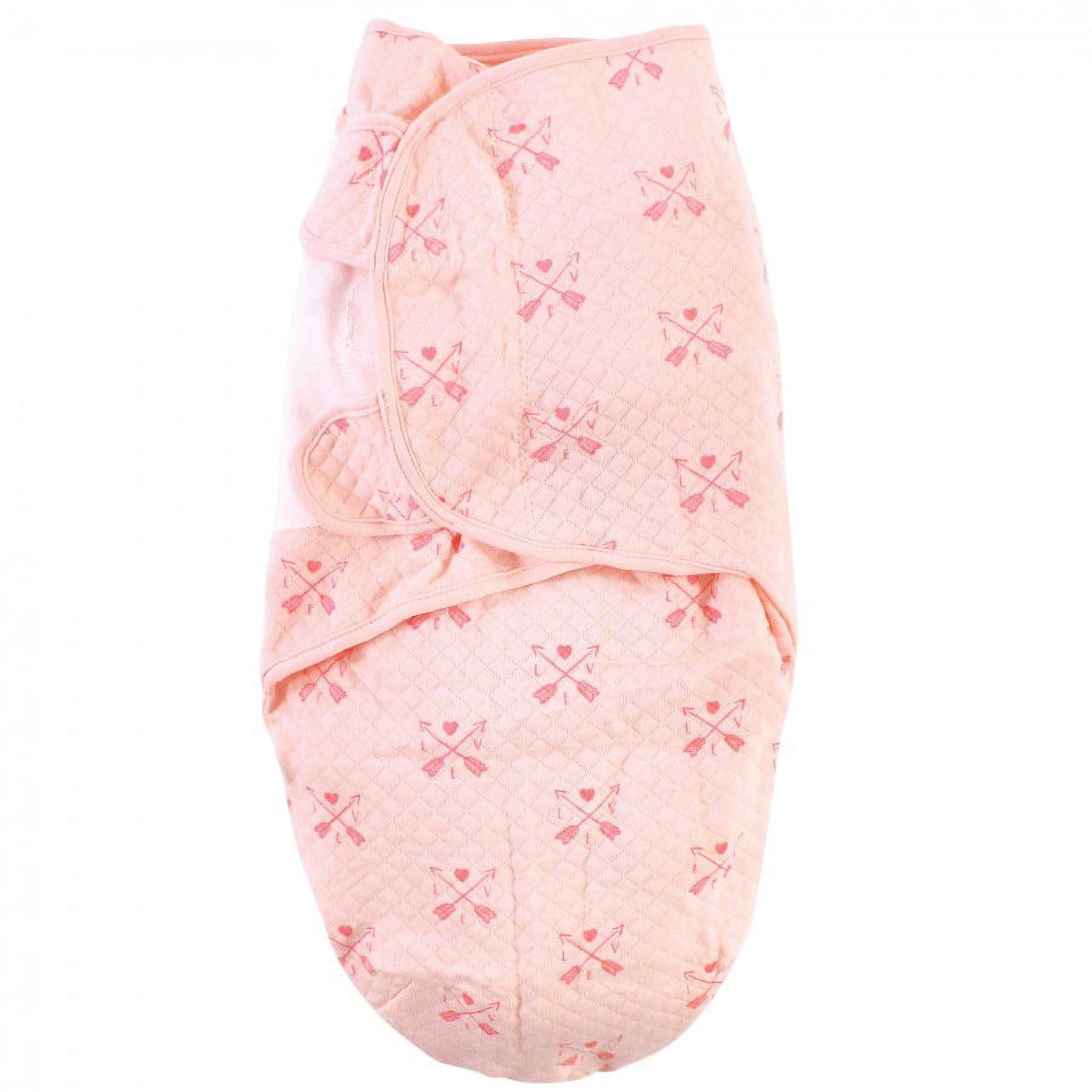Hudson Baby Infant Girl Quilted Cotton Swaddle Wrap 3pk, Girl Forest, 0-3 Months