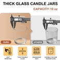 thumbnail image 2 of Frascos para velas SHOWIN de 296 ml, vidrio grueso con tapas de madera, 15 piezas, 2 of 7