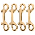 thumbnail image 1 of 4 Pcs Brass Lobster Clasp Oval Swivel Trigger Clips Hooks for Straps Bags Belting Leathercraft, 1 of 3