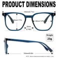 thumbnail image 5 of KANASTAL Oversized Blue Light Blocking Glasses Women Men TR90 Anti-Glare UV400 Protection for Office Gaming Study Deep Blue Frame, 5 of 7